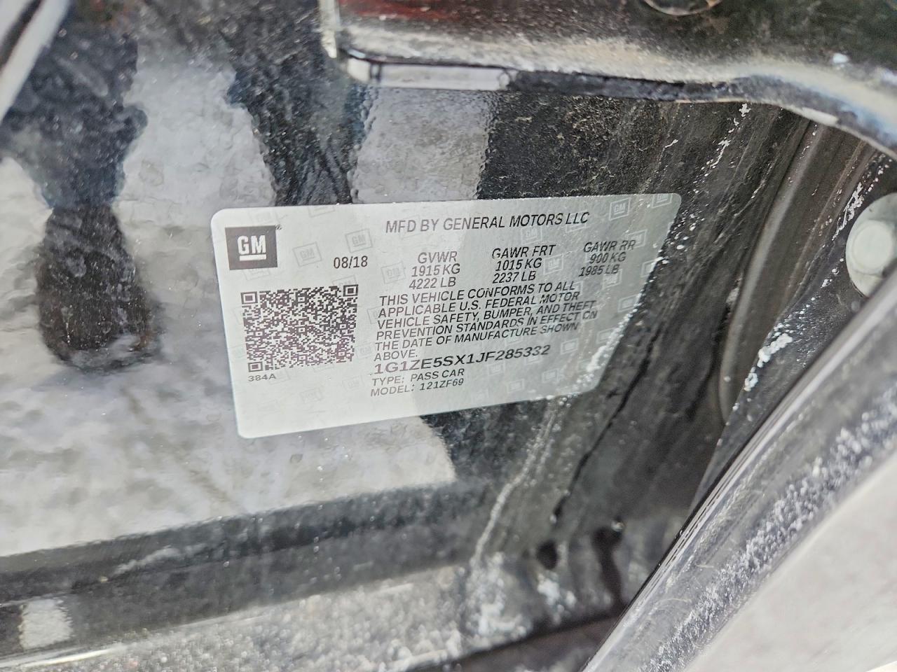 2018 CHEVROLET MALIBU PREMIER photo 23