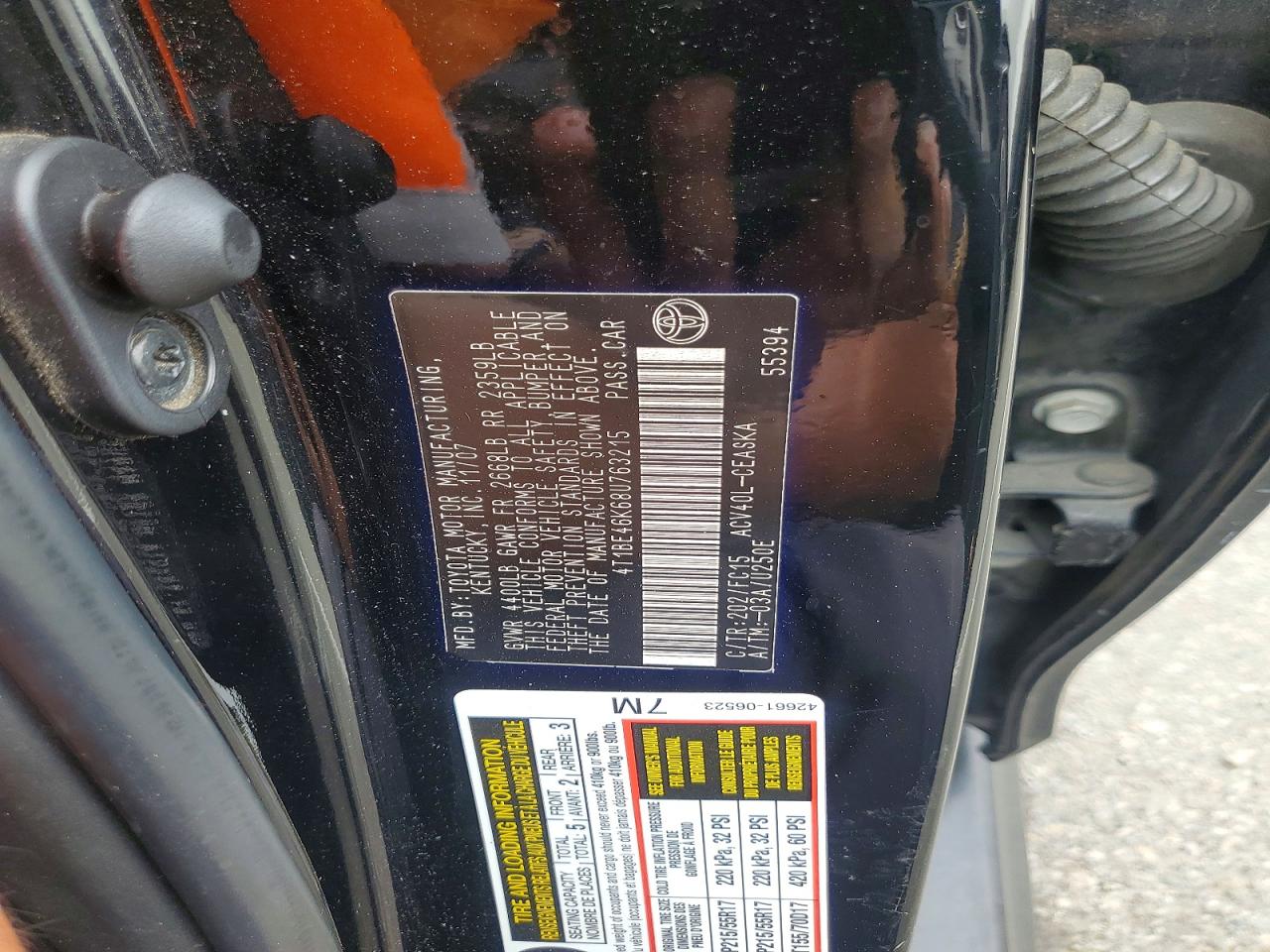 2008 TOYOTA CAMRY CE photo 23