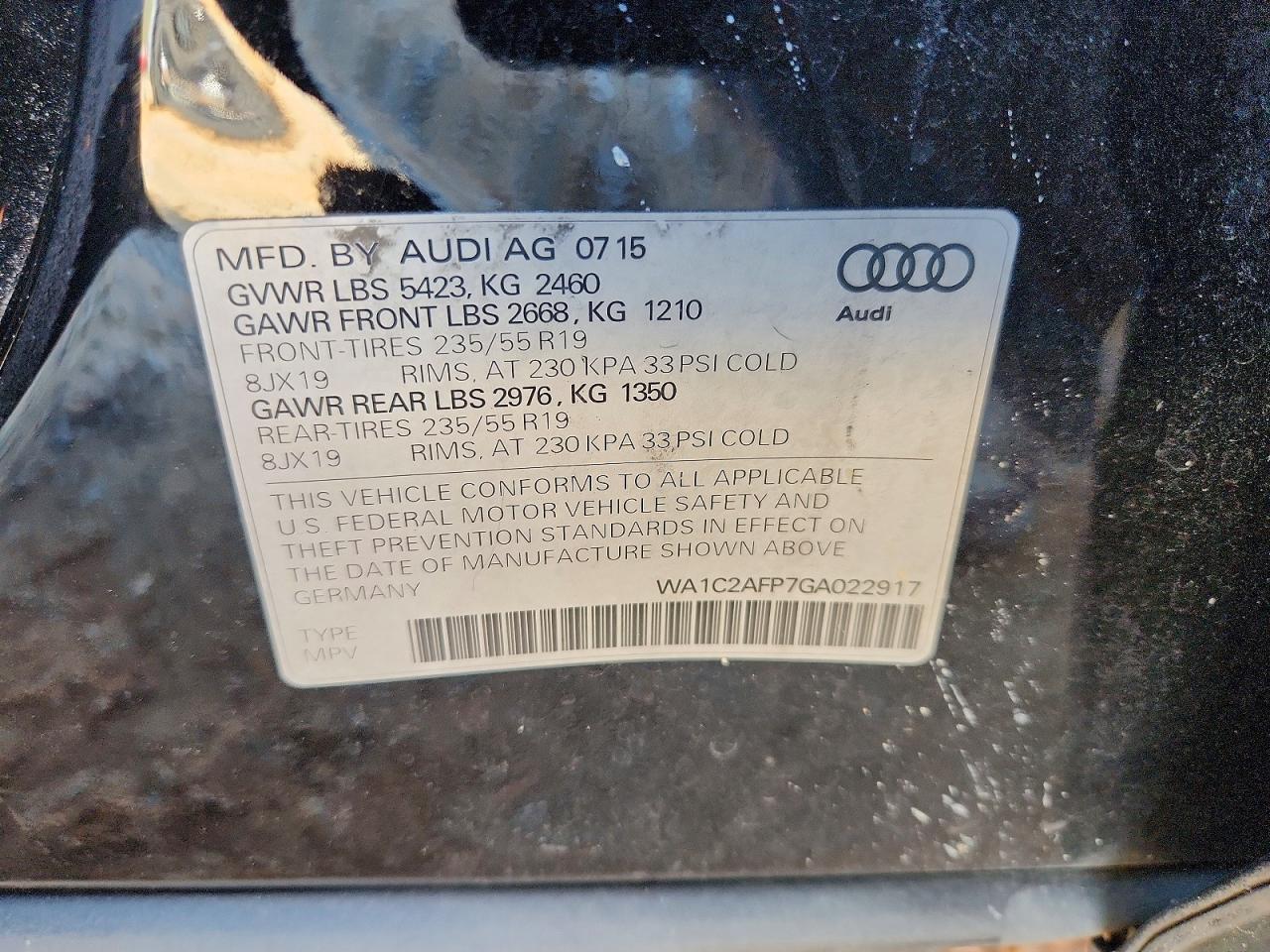 2016 AUDI Q5 PREMIUM photo 13