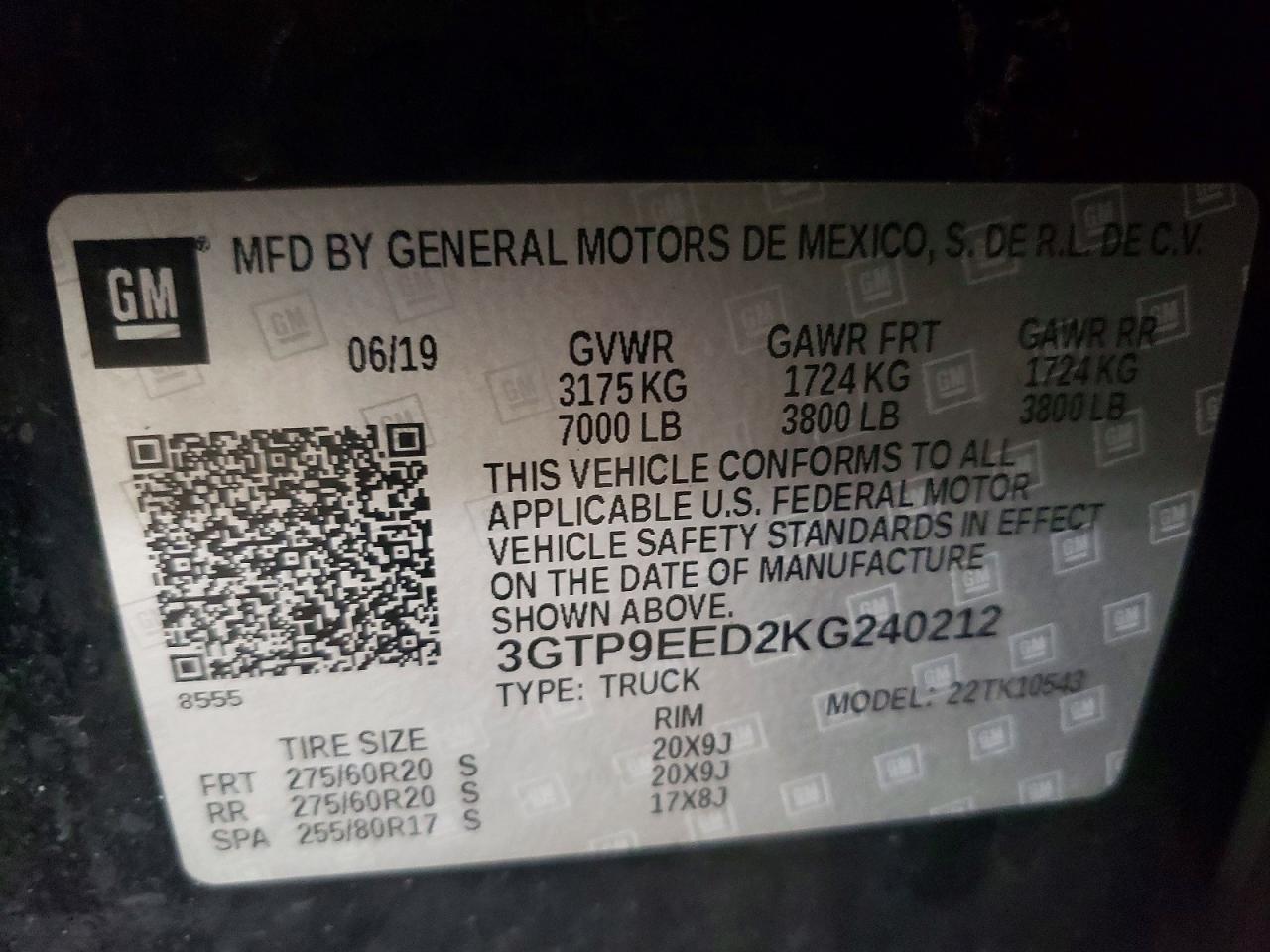 2019 GMC SIERRA K1500 AT4 photo 12
