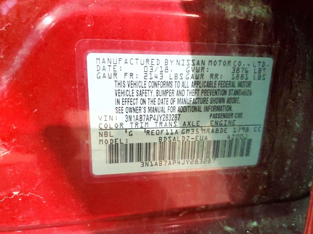 2018 NISSAN SENTRA SV photo 12