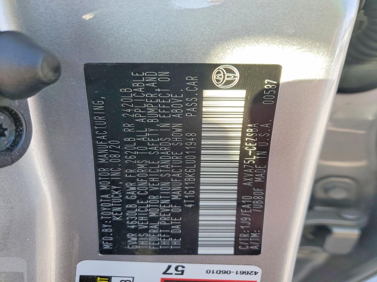 2020 TOYOTA CAMRY SE photo 37