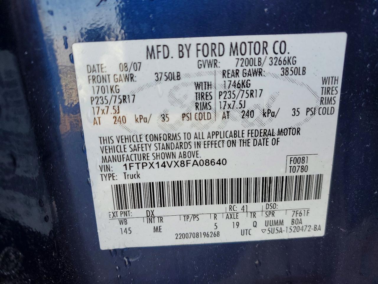 2008 FORD F150 photo 23