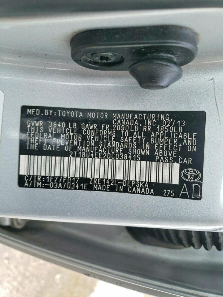 2013 TOYOTA COROLLA S photo 13