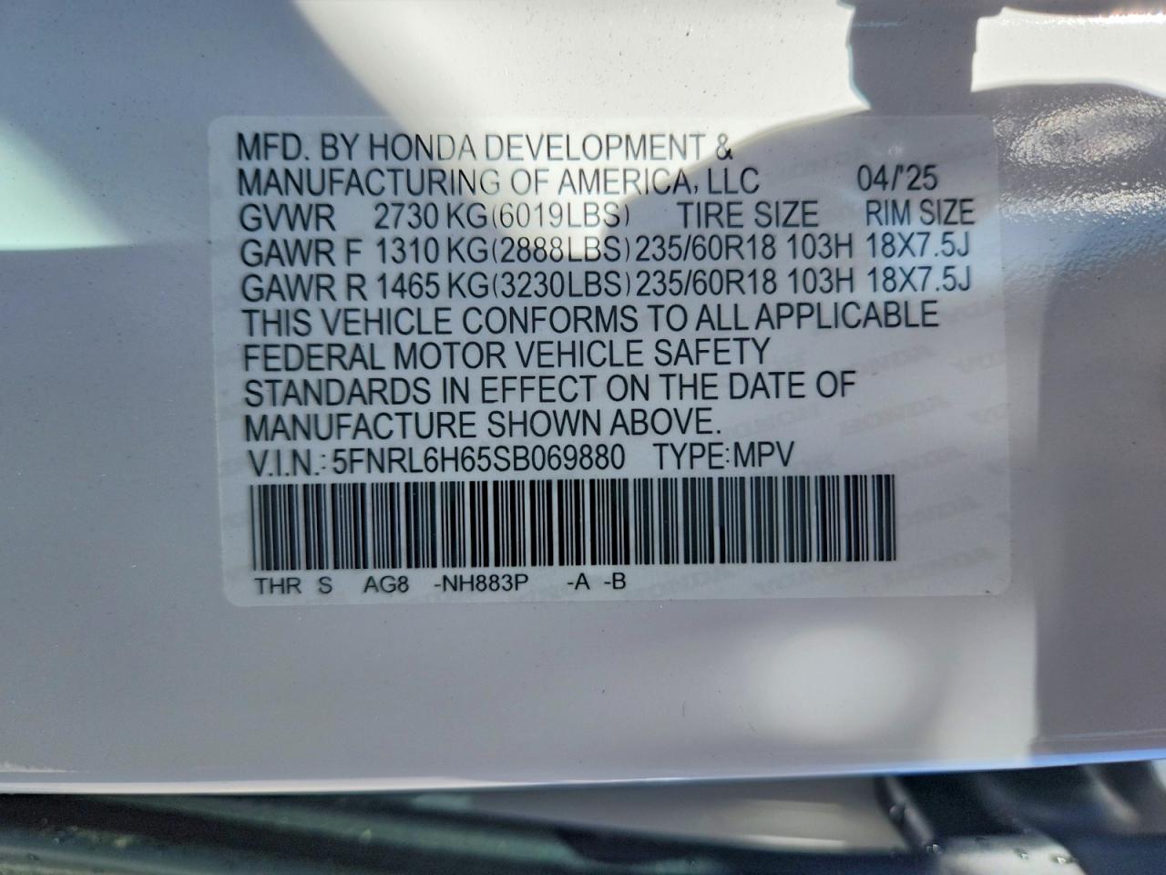 2025 HONDA ODYSSEY EXL photo 34