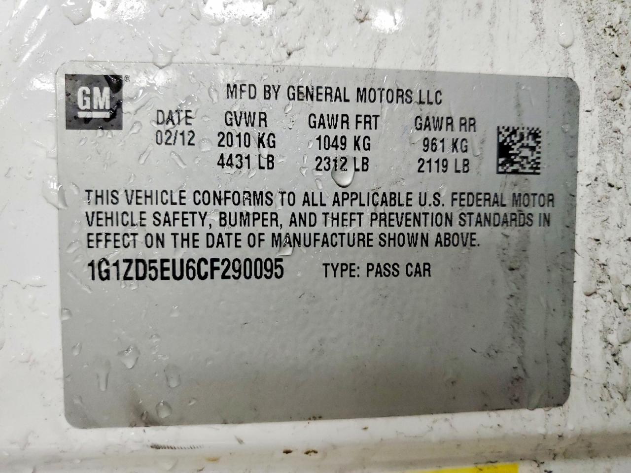 2012 CHEVROLET MALIBU 2LT photo 34