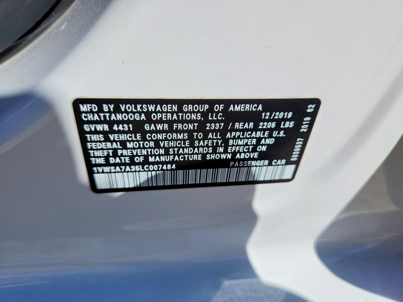 2020 VOLKSWAGEN PASSAT SE photo 23