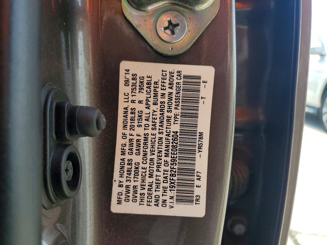 2014 HONDA CIVIC LX photo 23