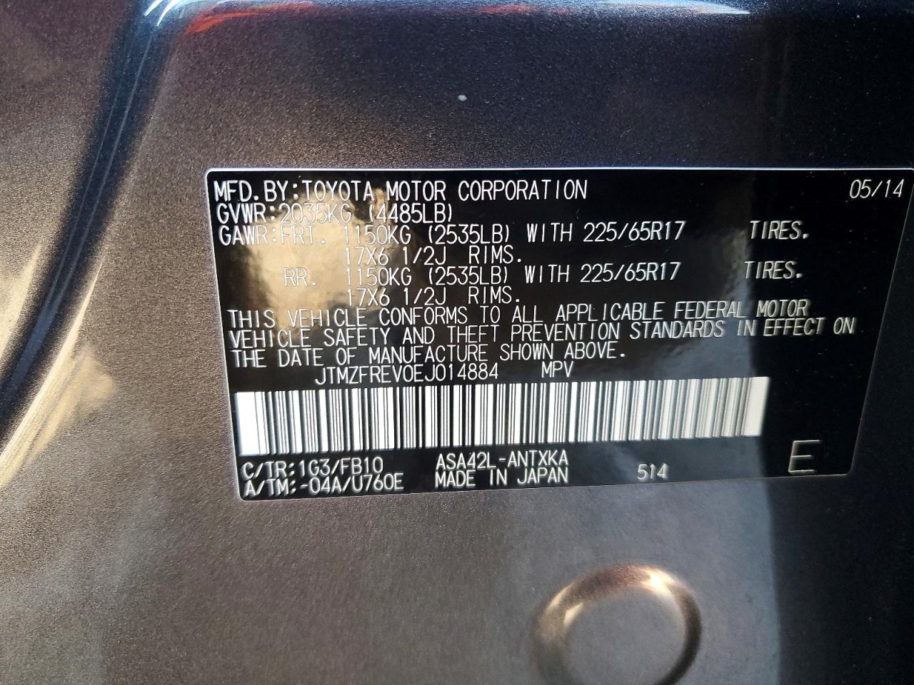2014 TOYOTA RAV4 LE photo 13
