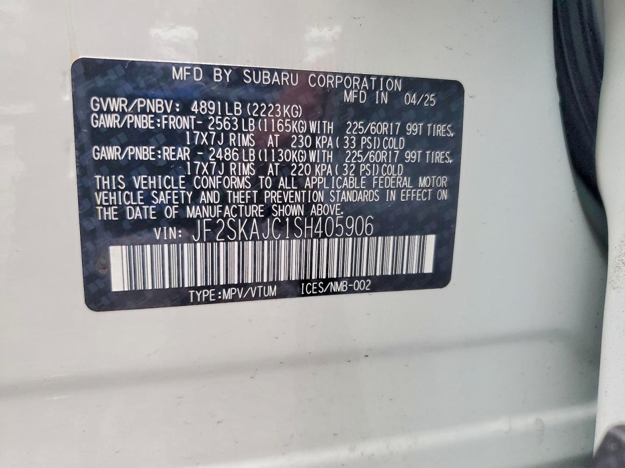 2025 SUBARU FORESTER WILDERNESS photo 27