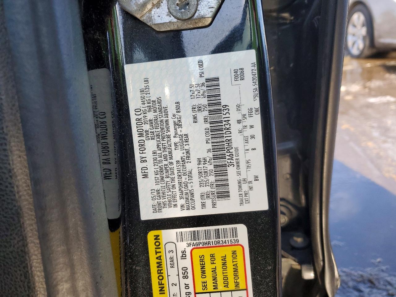 2013 FORD FUSION SE photo 34