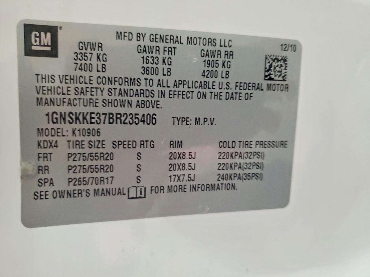 2011 CHEVROLET SUBURBAN K1500 LTZ photo 14