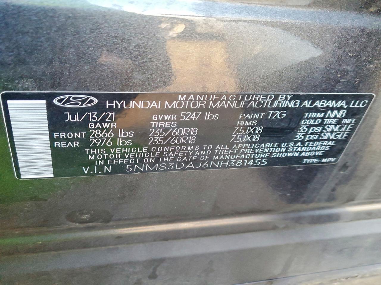 2022 HYUNDAI SANTA FE SEL photo 14