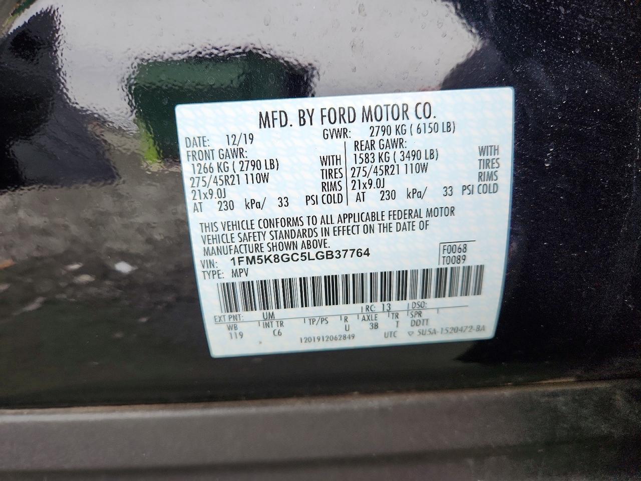 2020 FORD EXPLORER ST photo 14
