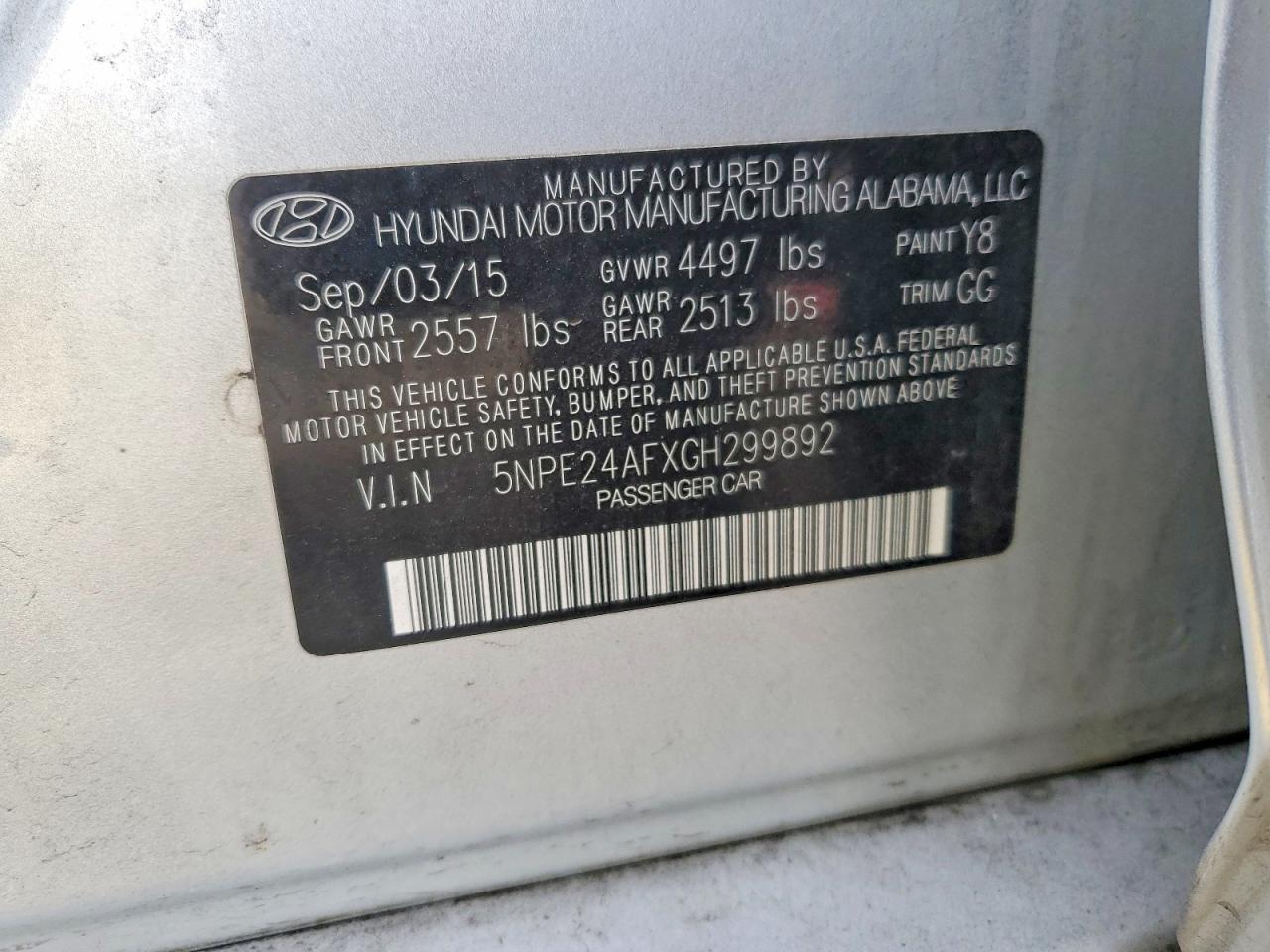 2016 HYUNDAI SONATA SE photo 12