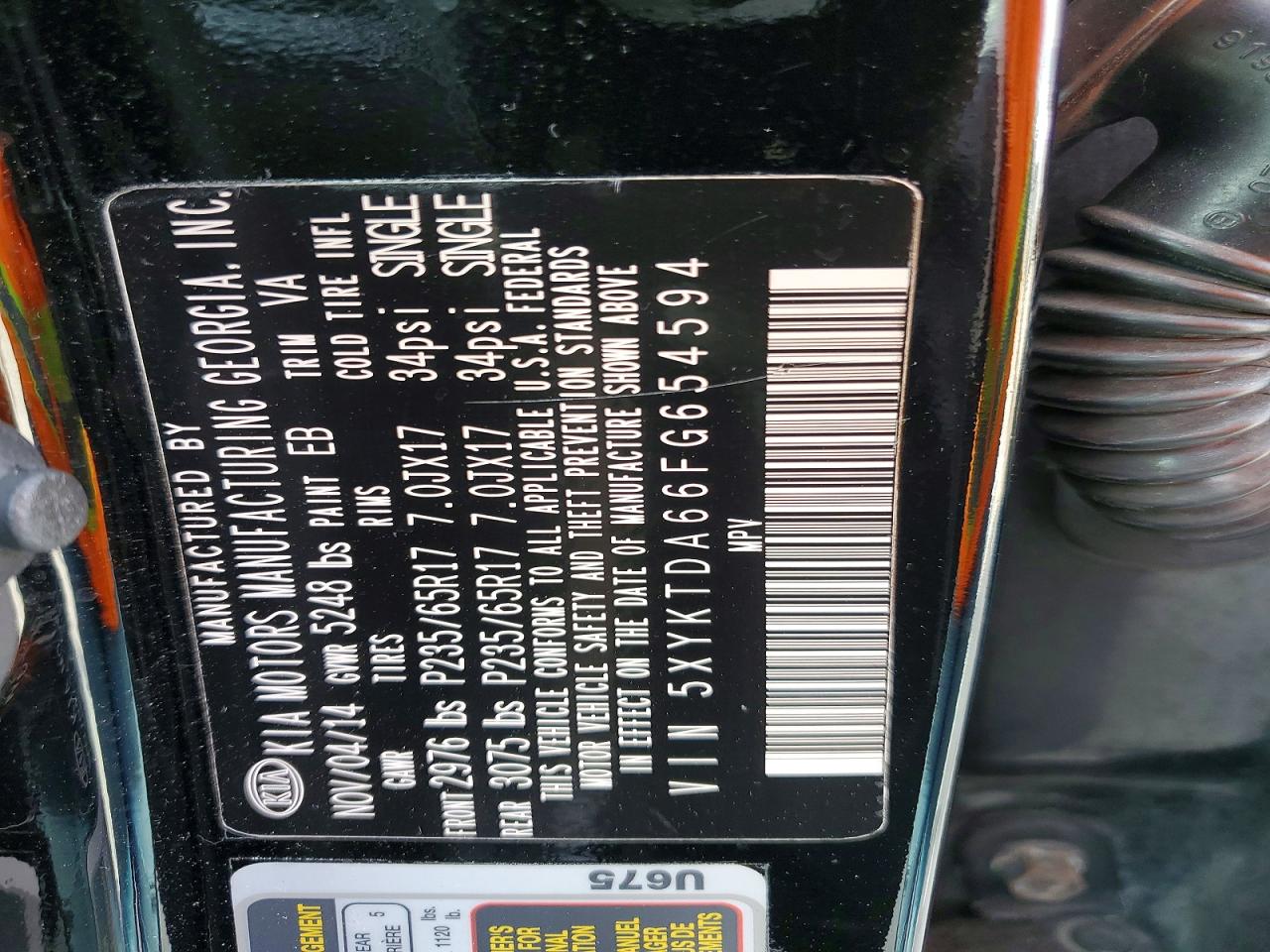 2015 KIA SORENTO LX photo 37