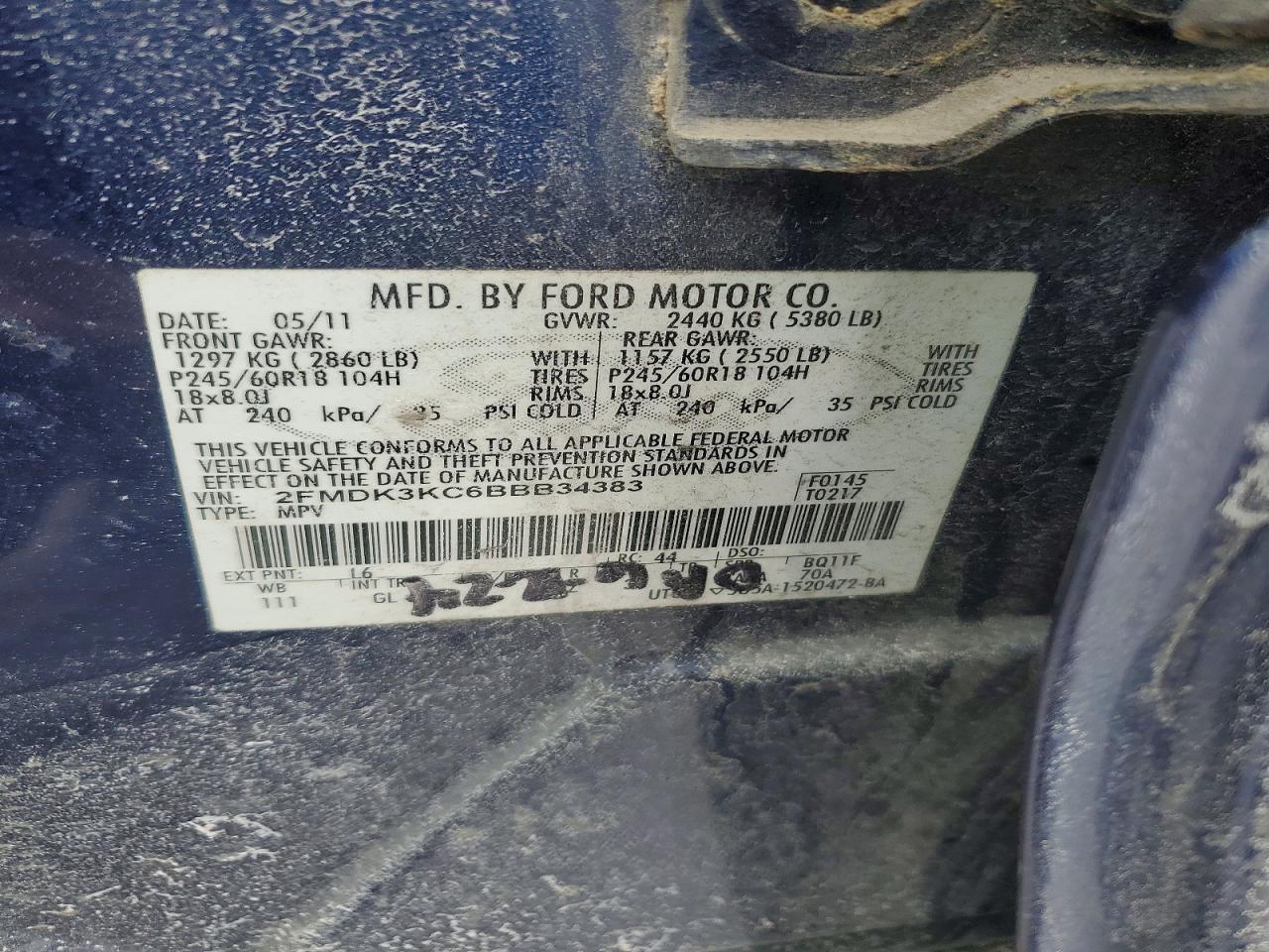 2011 FORD EDGE LIMITED photo 25