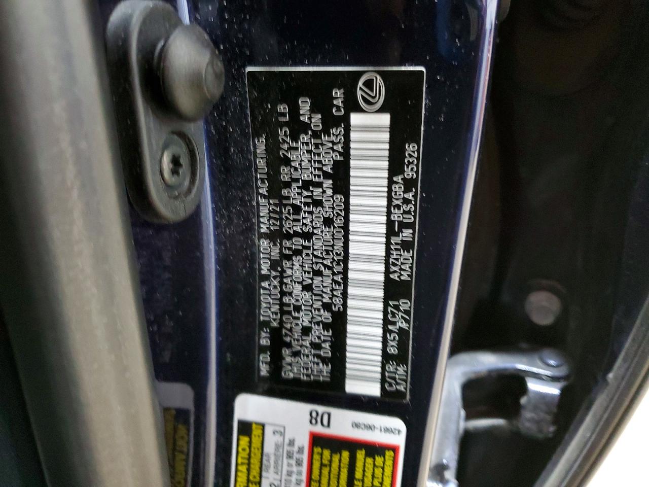 2022 LEXUS ES 300H BASE photo 13
