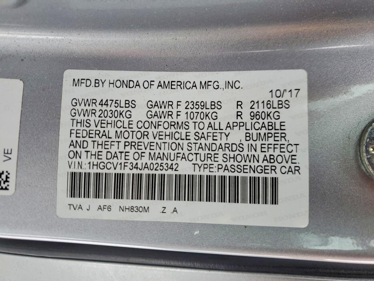 2018 HONDA ACCORD SPORT photo 25