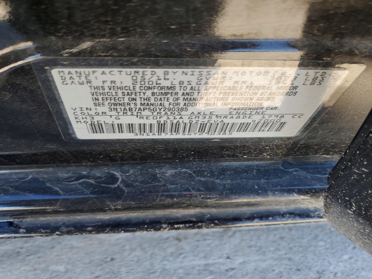 2016 NISSAN SENTRA SV photo 34