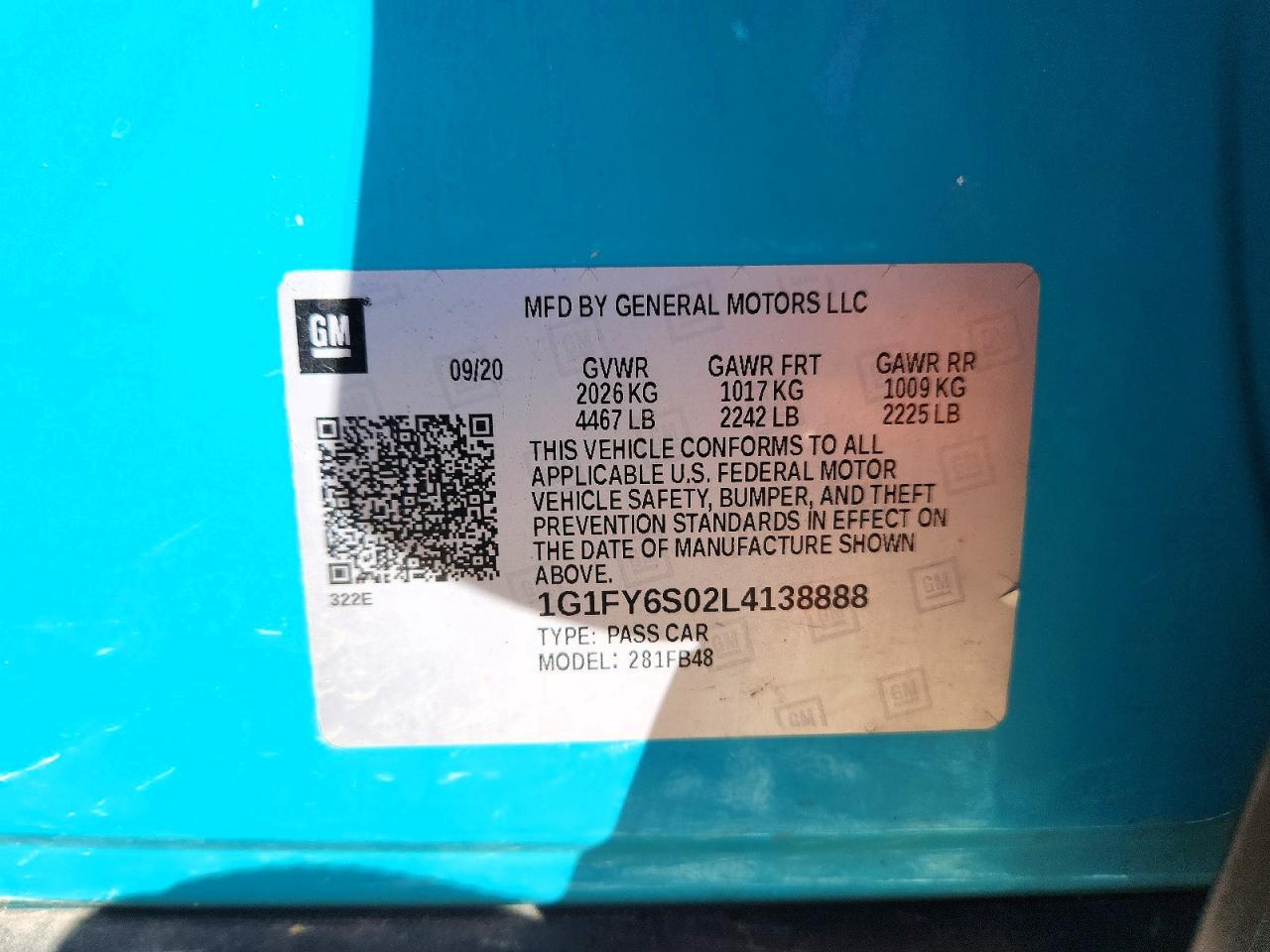 2020 CHEVROLET BOLT EV LT photo 14