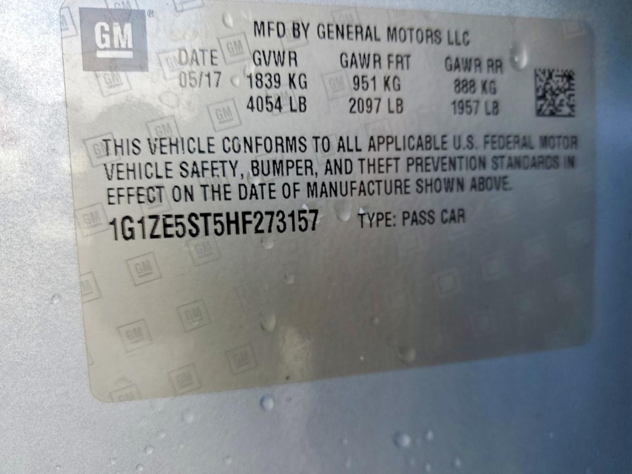 2017 CHEVROLET MALIBU LT photo 34