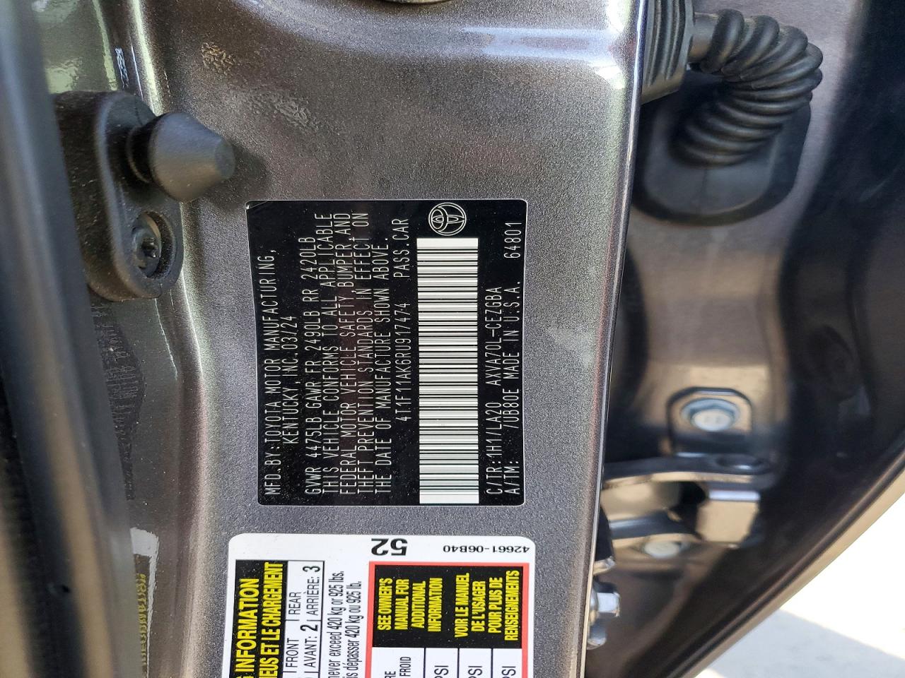 2024 TOYOTA CAMRY XLE photo 12