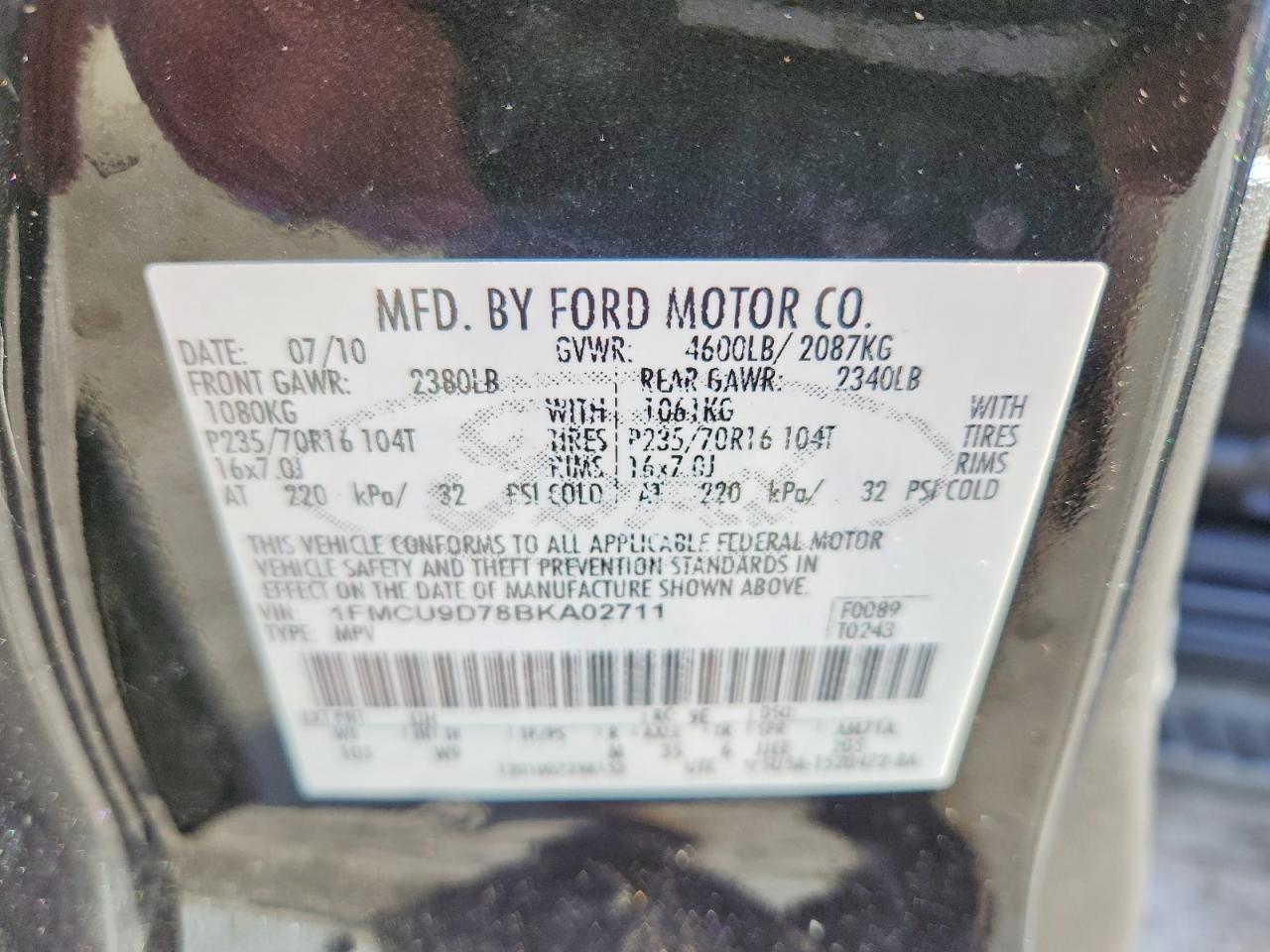 2011 FORD ESCAPE XLT photo 40
