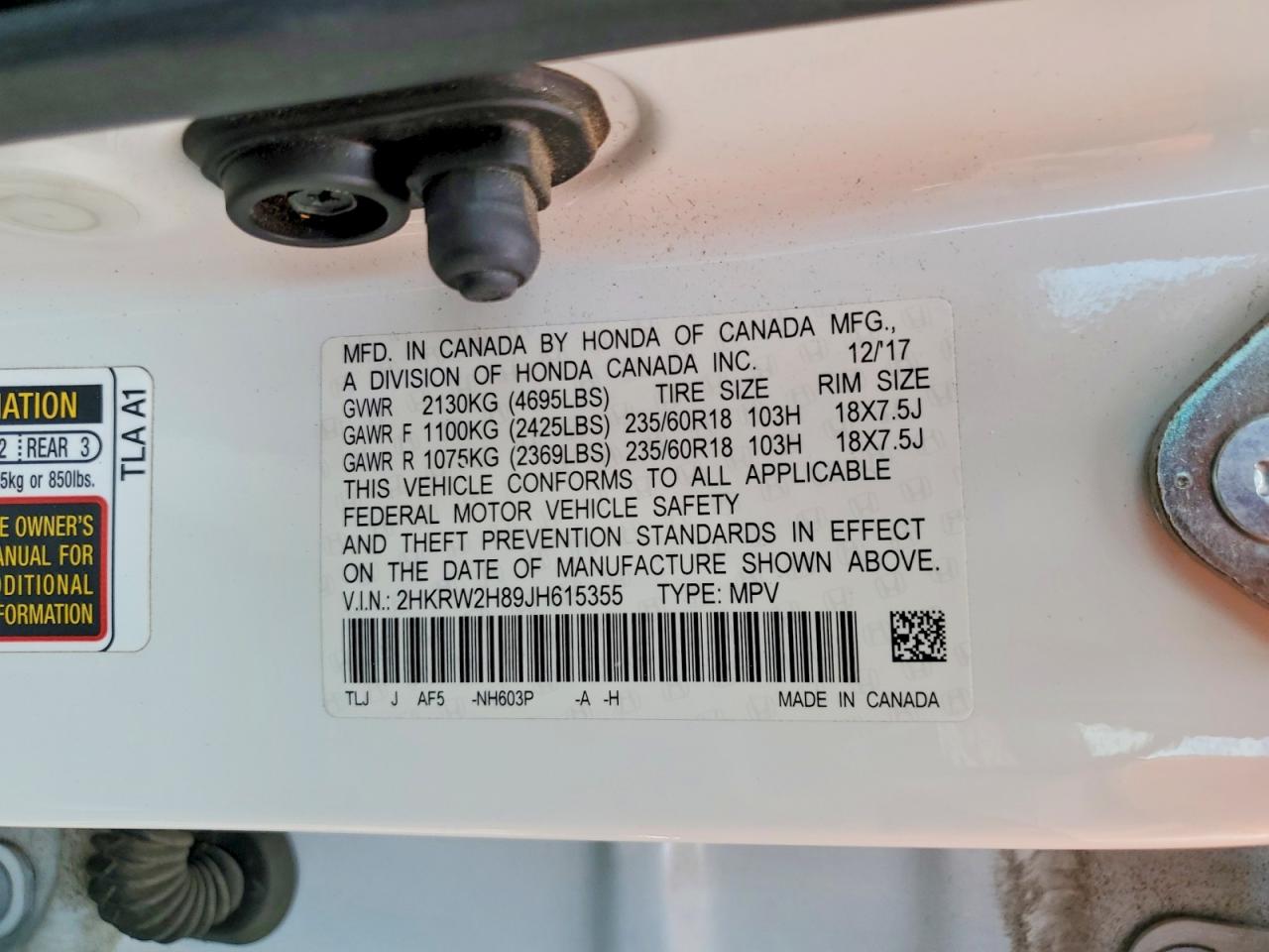 2018 HONDA CR-V EXL photo 25