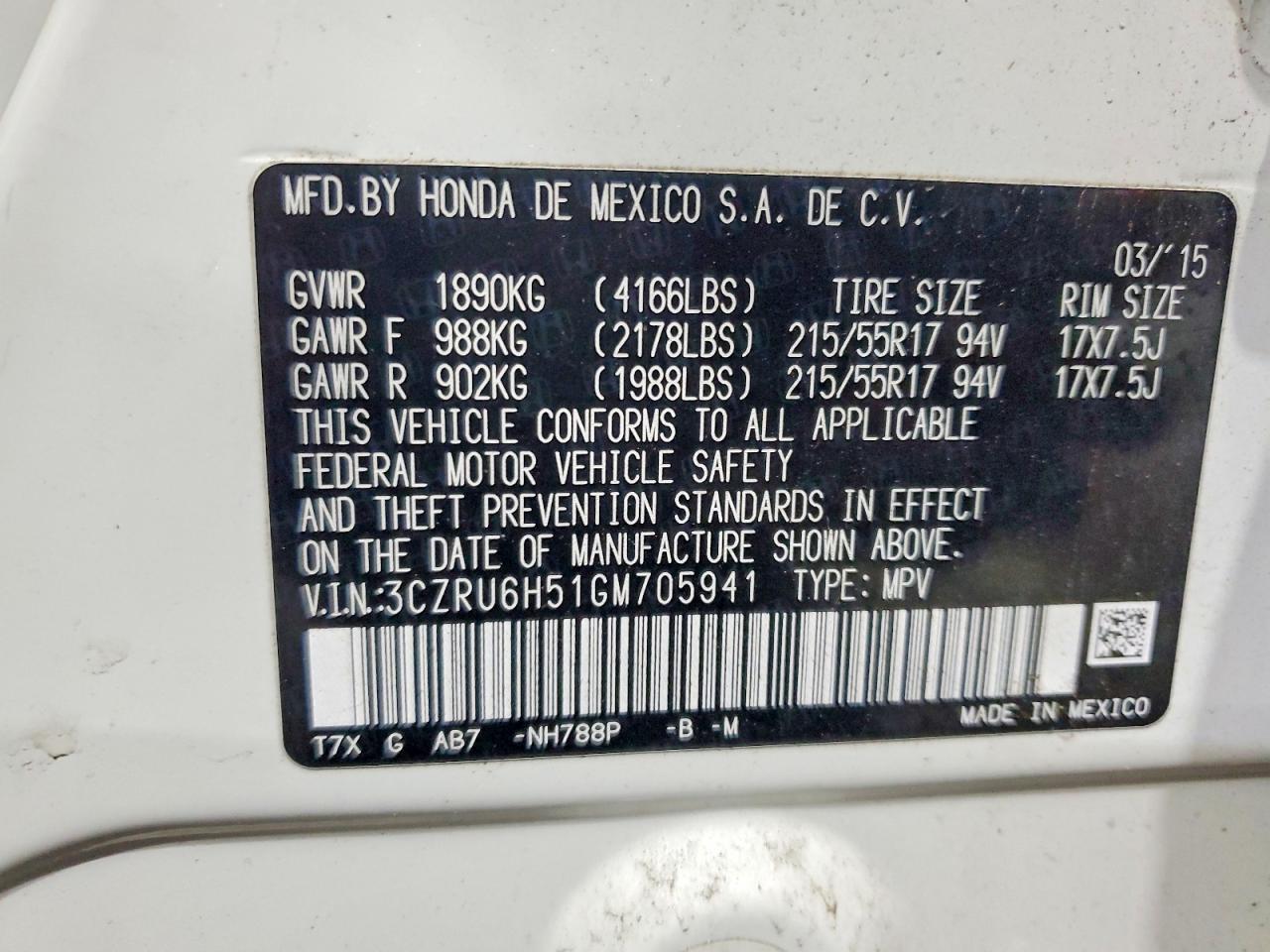2016 HONDA HR-V EX photo 25
