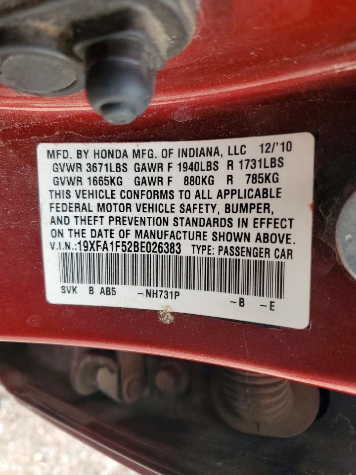 2011 HONDA CIVIC LX photo 34