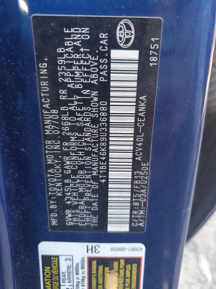 2009 TOYOTA CAMRY BASE photo 34