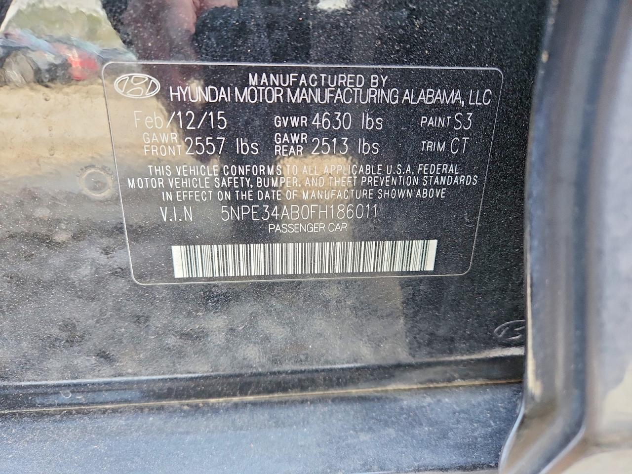 2015 HYUNDAI SONATA SPORT 2.0T photo 25