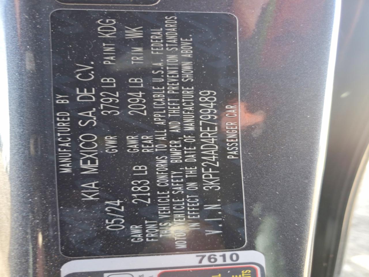 2024 KIA FORTE LX photo 12