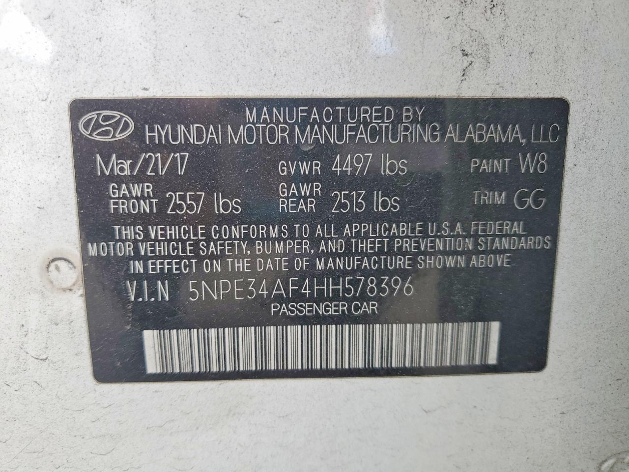 2017 HYUNDAI SONATA SPORT photo 13