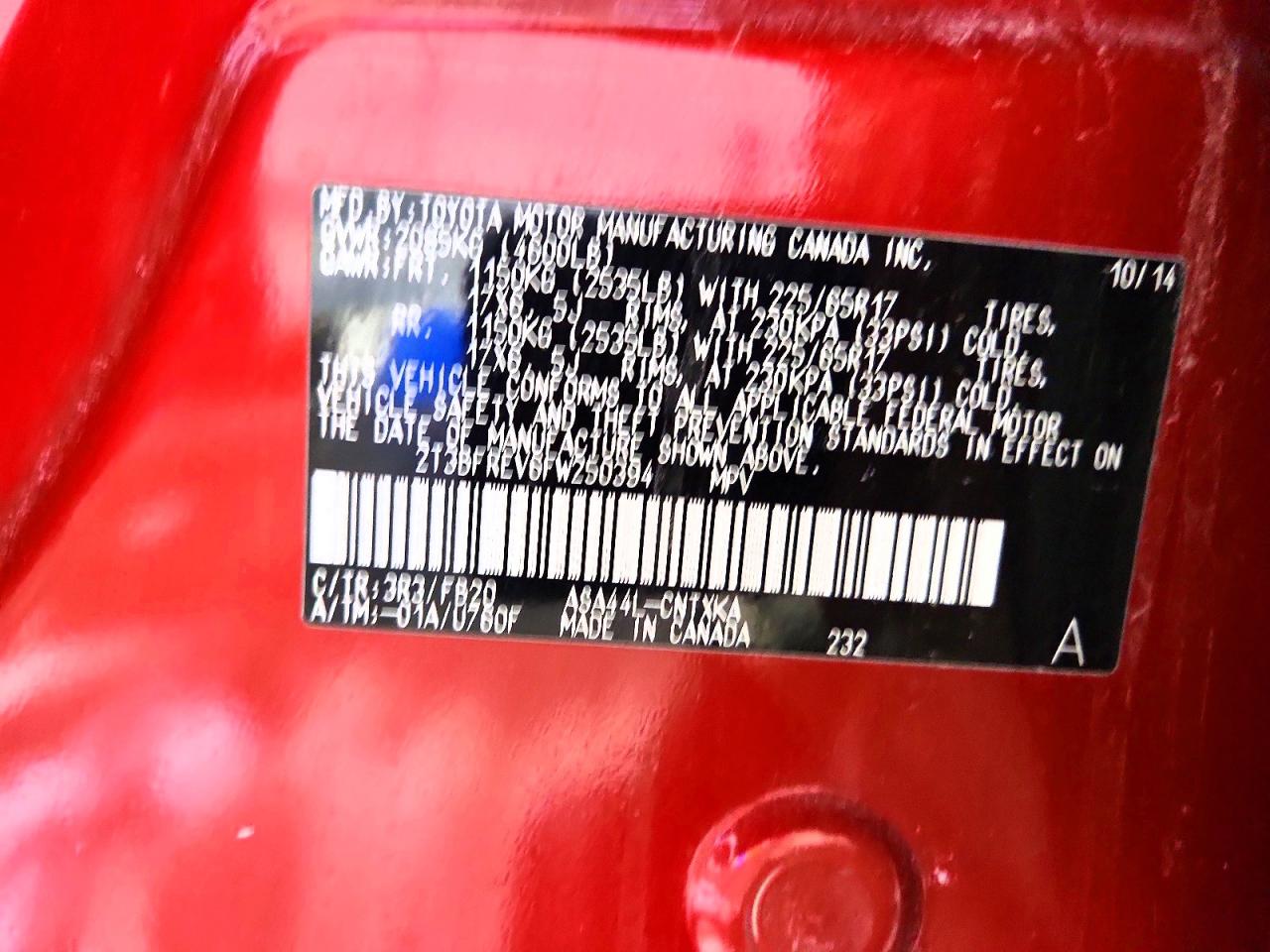 2015 TOYOTA RAV4 LE photo 13
