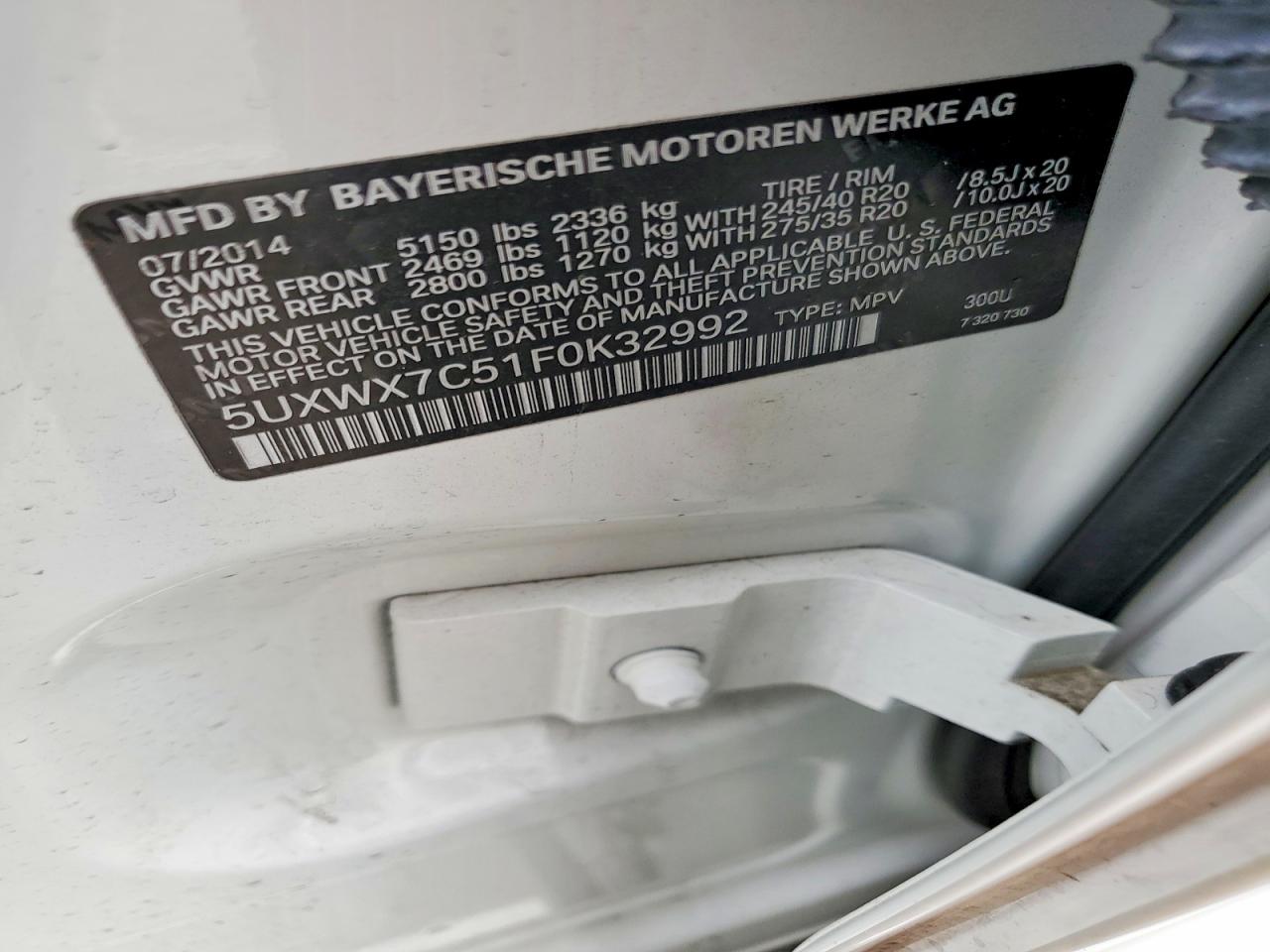 2015 BMW X3 XDRIVE35I photo 25