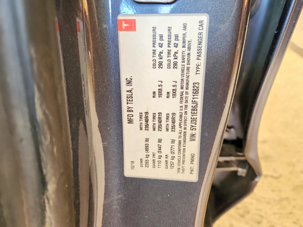 2018 TESLA MODEL 3 photo 12