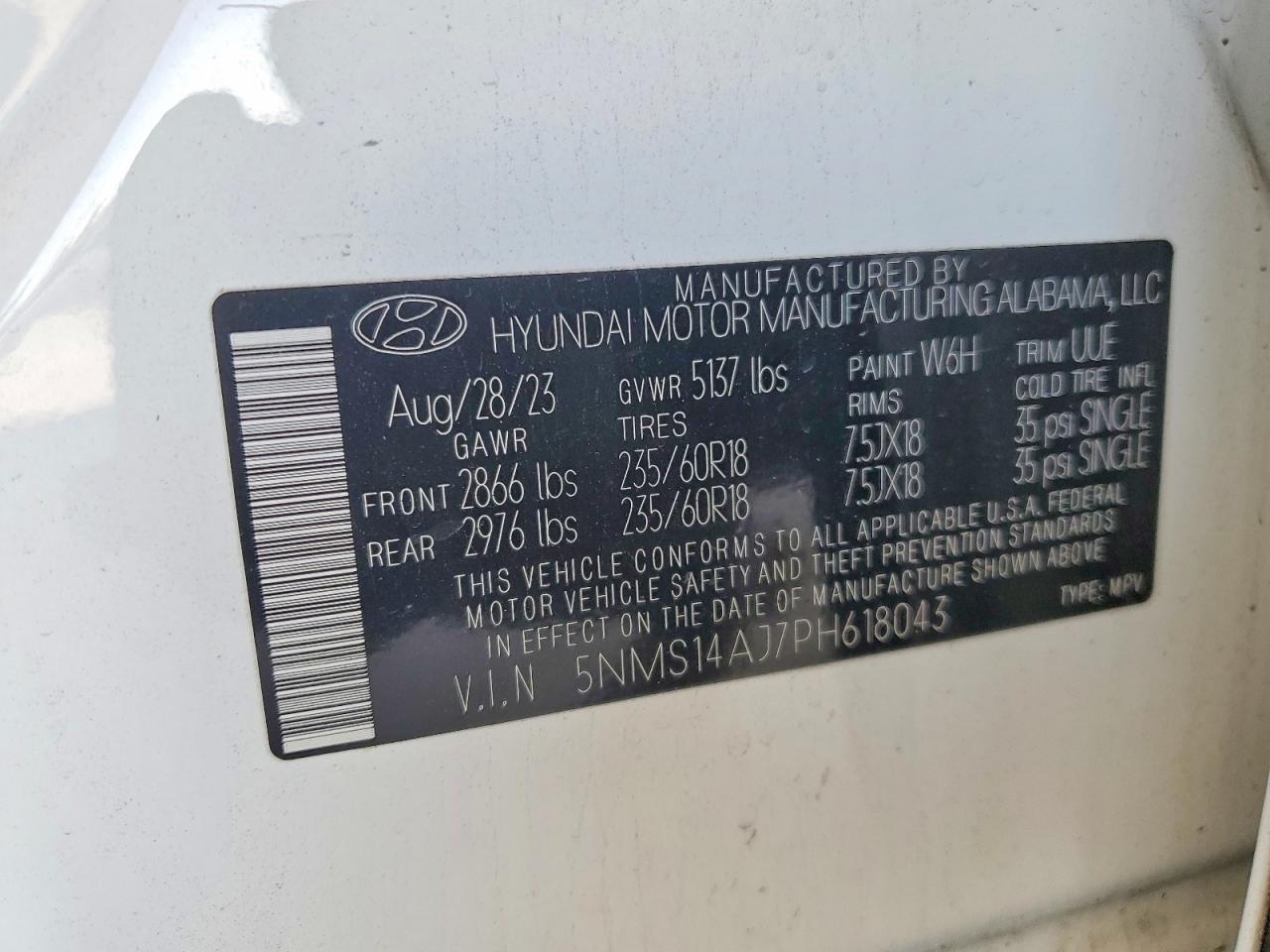2023 HYUNDAI SANTA FE SE photo 23