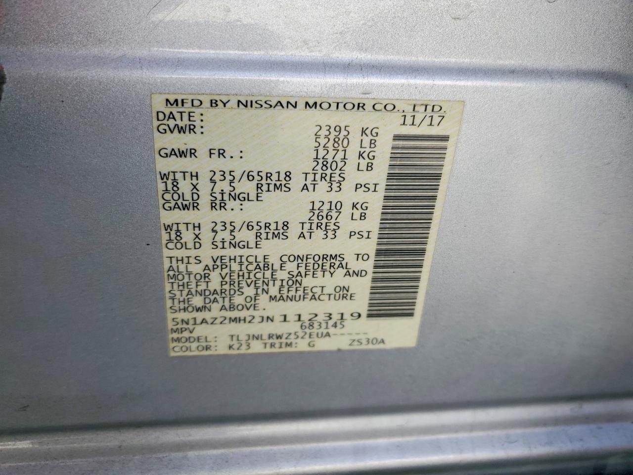 2018 NISSAN MURANO S photo 25