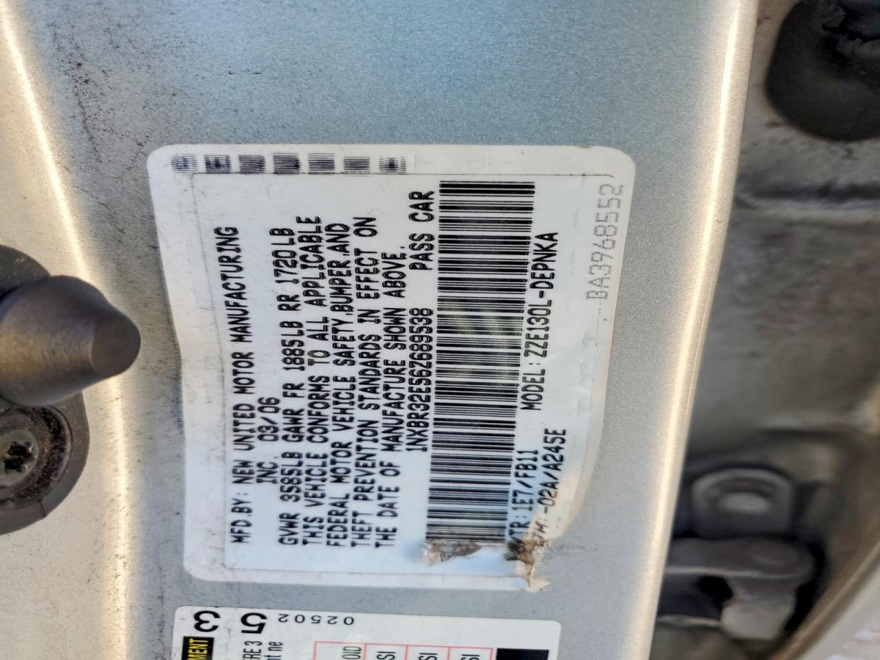 2006 TOYOTA COROLLA CE photo 12