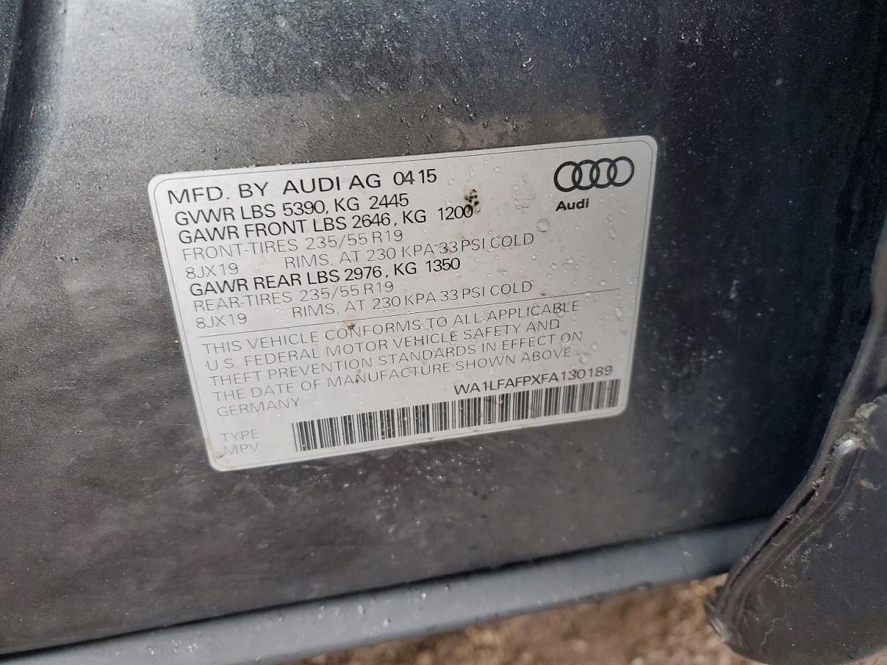2015 AUDI Q5 PREMIUM PLUS photo 13