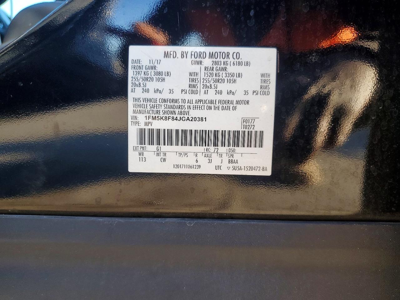 2018 FORD EXPLORER LIMITED photo 25