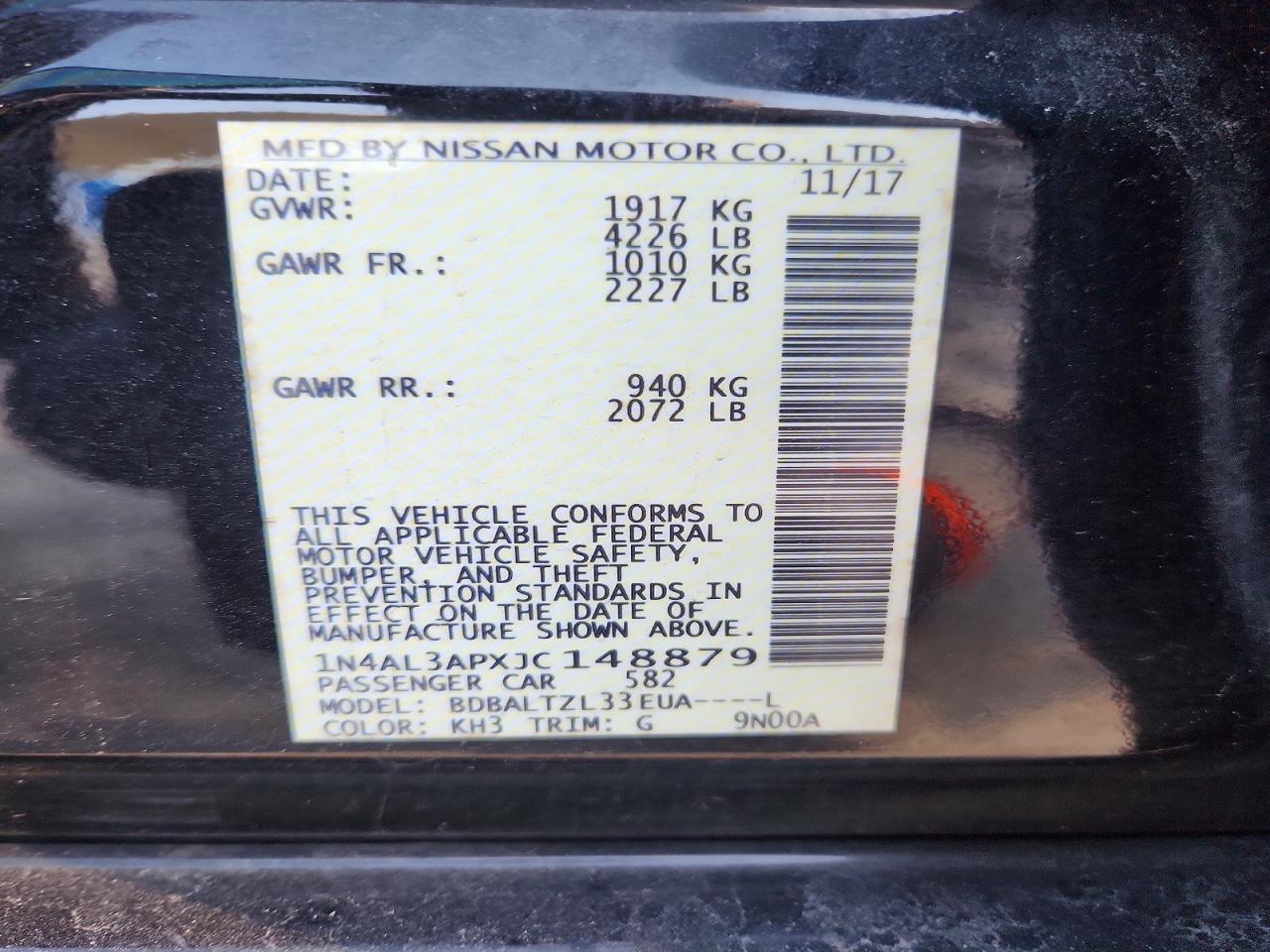 2018 NISSAN ALTIMA 2.5 photo 34