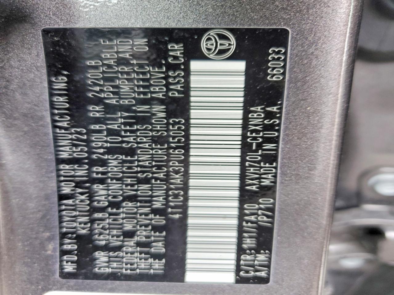 2023 TOYOTA CAMRY LE photo 13