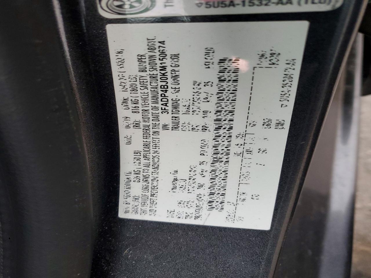2019 FORD FIESTA SE photo 12