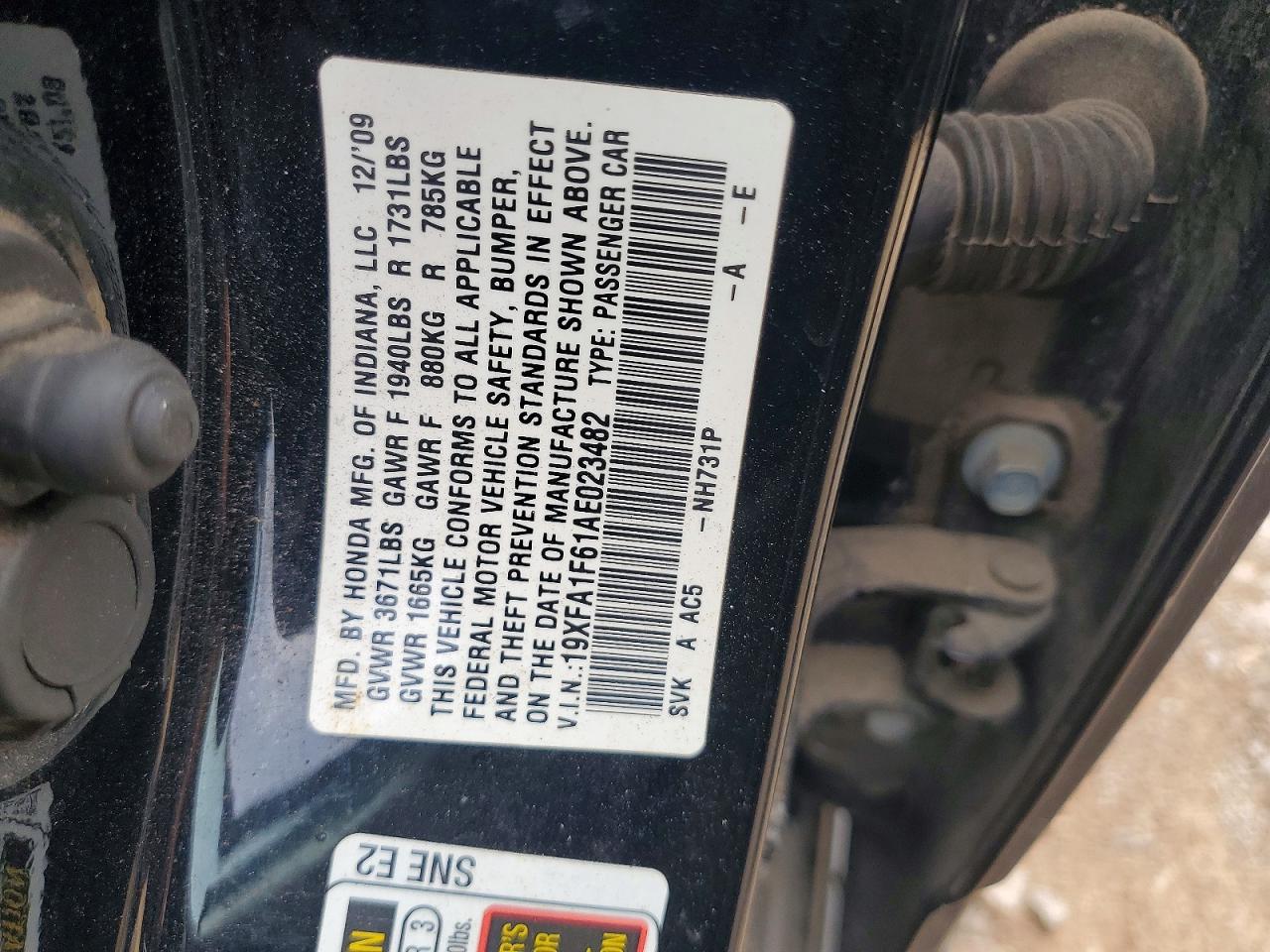 2010 HONDA CIVIC LX-S photo 23