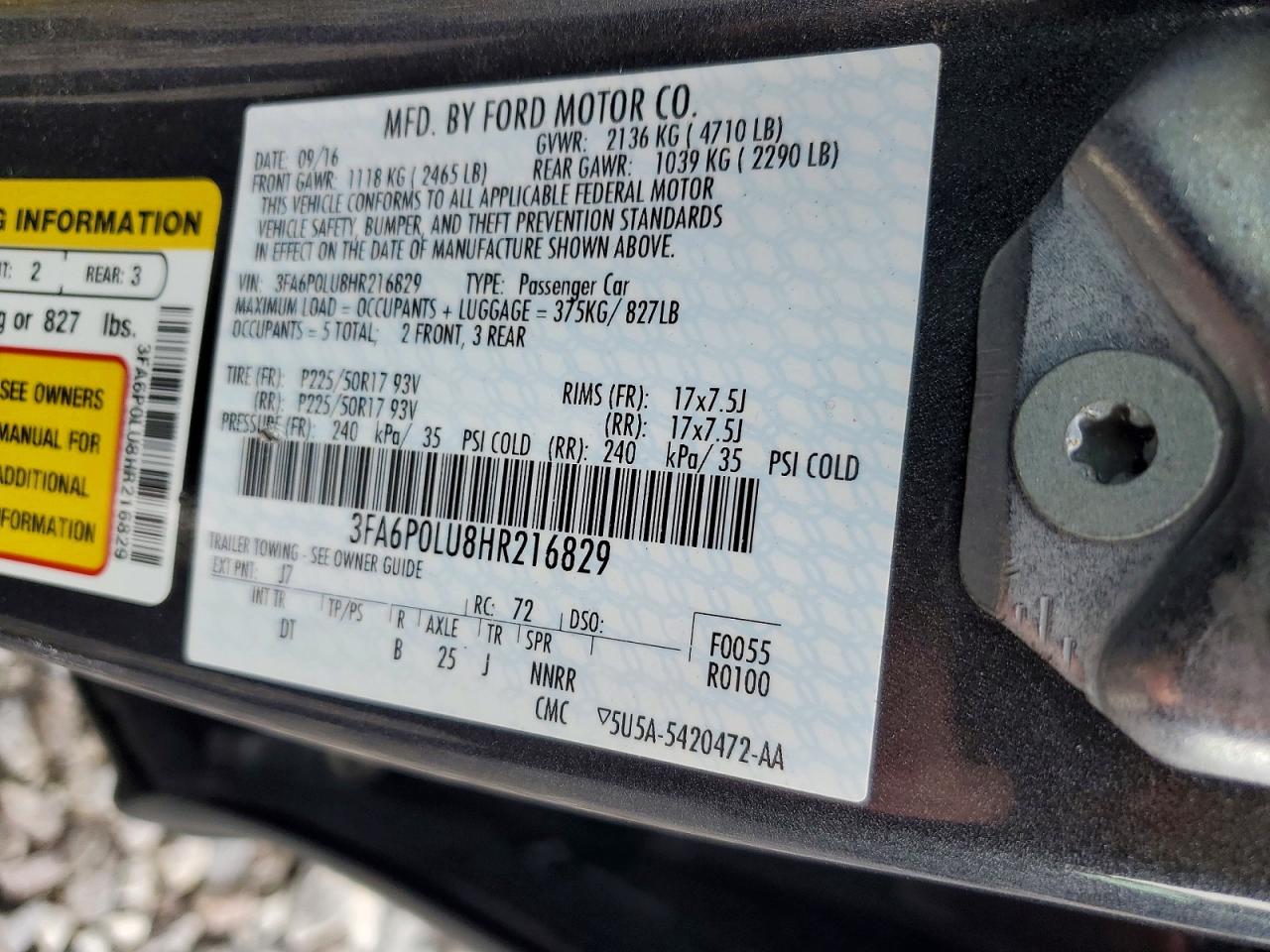 2017 FORD FUSION SE HYBRID photo 23