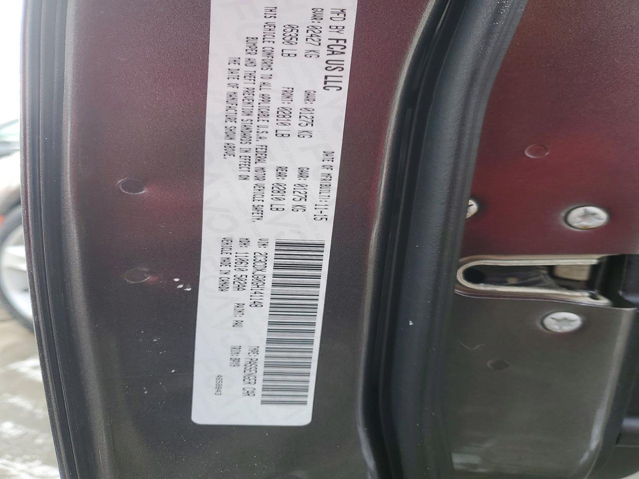 2016 DODGE CHARGER SXT photo 12