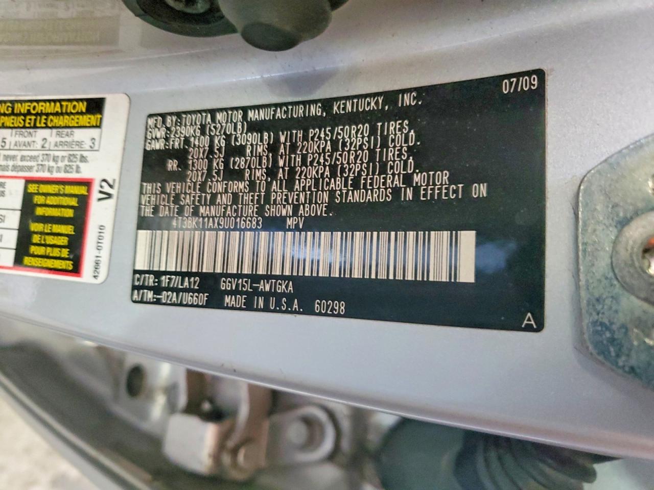 2009 TOYOTA VENZA photo 13